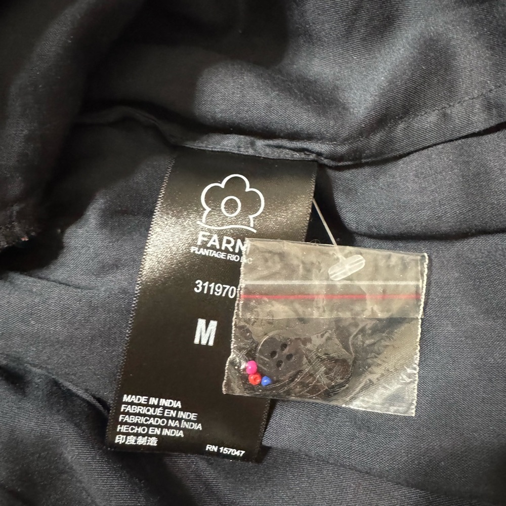 FARM Rio Iridescent  Leopards Black Ruffled Mini Dress - Picture 12 of 16